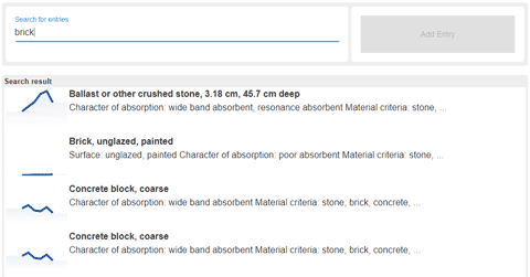 open acoustics database screenshot