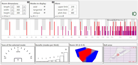 room mode calculator 'amroc' screenshot