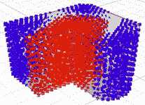 3D Visualization of the pressure distribution of a room mode in an L-shaped room